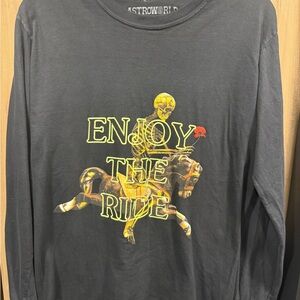 Travis Scott Astroworld “Enjoy The Ride” Long Sleeve – Skeleton Carousel Design